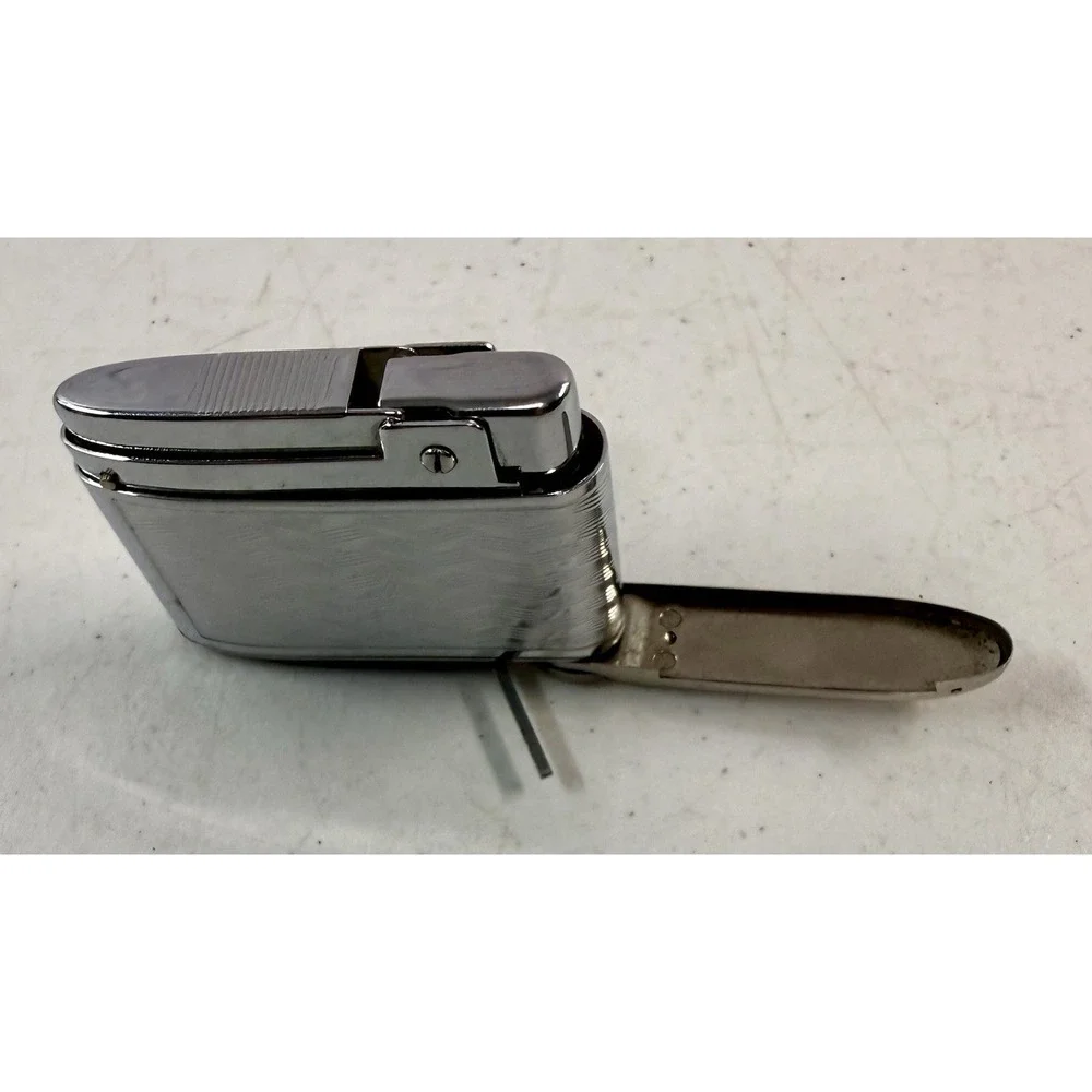 Vintage Bentley Pipeservice Lighter Silver Chrome USA Untested EXCELLENT!